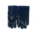 Gants noirs à sequins pour spectacles de danse, accessoires de costume, unisexe adultes et enfants. - Taille unique / Modèle enfant - Noir