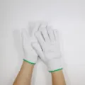 Gants de travail en coton blanc epais resistants a l'usure antiderapants de securite 12 paires - 600 g/m²