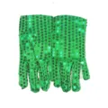 Green Sequins Gloves Dance Performance Shiny Gloves for Party Costume Accessories - One Size / Kids Green