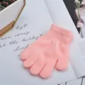 Kleinkind Strick Fünffingerhandschuhe Winter warm rosa süße Kinderhandschuhe für kaltes Wetter - Alter 2-6 Einheitsgröße / Rosa