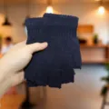 Gants tricotés sans doigts bleu marine hiver chaud laine demi-doigts pour adultes - Taille unique / Bleu marine