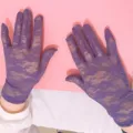 Gants de protection solaire en dentelle violette été fin extensible rétro respirant - Taille unique / Violet