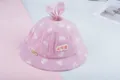 Cute pink baby bucket hat for spring autumn, adorable toddler cap with rabbit ears. - 6-24 Months / Purple