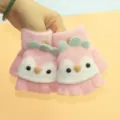 Gants en tricot rose mignons pour enfants, gants d'hiver chauds et épais pour les tout-petits. - 5-10 Ans / Rose
