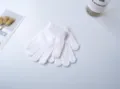Kinderen winter warme gebreide handschoenen, effen witte vingerhandschoenen voor dagelijks gebruik. - S / Wit