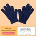 Gants en tricot à demi-doigts chauds d'hiver pour enfants garçons filles écriture usage quotidien - 5-12 Ans / Bleu marine
