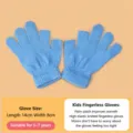 Kinder Halbfinger Strickhandschuhe Winter warme blaue Handschuhe fuer Jungen Maedchen 5-7 - 5-12 Jahre / Blau