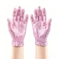 Kids Pink Sequin Gloves Split Finger Dance Performance Stage Costume Accessories for Girls - One Size / Kids (3-8 Years) / Pink