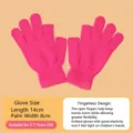 Kinder Halbfinger Strickhandschuhe fuer Winter warme Kinder Schreibhandschuhe rosa - 5-12 Jahre / Fuchsia