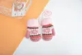 Mitoufles tricotées d'hiver pour enfants avec revers en peluche et motif flocon, douces et chaudes. - Taille unique / Rose