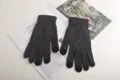 Gants tricotés d'hiver pour hommes tactile chaud épais doublé polaire gris foncé anti-froid - Taille unique / Noir Chiné