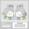 Gants chauds demi-doigts en tricot convertible mignon canard hiver pour enfants gris - Recommandé 4-10 ans / Gris
