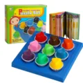 Enfants pensée logique jeu de puzzle ensemble avec pièces formes géométriques colorées plateau - Type standard