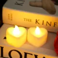 Heart Shape LED Electronic Candle Warm Light Romantic Atmosphere Bedside Night Light Variant - Mini Heart Candle Light