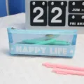 Transparent mesh pencil case, large capacity student stationery storage bag for school. - Light Blue