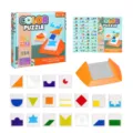 Ensemble de jouets de réflexion spatiale puzzle de couleur pour enfants avec cartes et plateau - Ensemble Standard