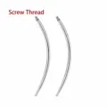 Stainless steel curved piercing bar replacement threaded body jewelry pin accessory - Curved Rod Style (M2021) / Curved Rod 1.0mm Outer Diameter/0.8mm External Thread