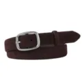 Dunkelbrauner Damen Wildledergürtel mit eleganter Retro-Silberschnalle für Jeans. - 3*100cm / Kaffeebraun