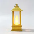 Linterna de vela electrónica LED vintage dorada, mini lámpara de viento decorativa. - Oro Vintage