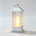 Linterna decorativa de plata con vela LED, pequena lampara vintage para fiesta hogar. - Plata Retro