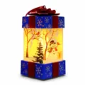 Christmas Gift Box LED Night Light Snowman Holiday Party Home Decor Festive Glowing Lantern - Snowman / Blue