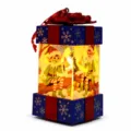 Christmas glowing gift box lantern with cute elf design, perfect holiday night light decoration. - Elf / Blue