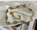Vintage boho turquoise metal waist chain for women, retro diamond carved dress belt accessory. - Diamond Pattern / Gold