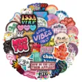 Lot de autocollants de citations motivantes imperméables pour ordinateur portable gourde. - 100 Pièces/Paquet