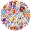 100 pcs autocollants de fleurs pressées PET pour journal, gourde, ordinateur et déco. - Fleurs artificielles / 100 Pièces/Paquet