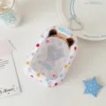 Sac de présentation de poupée en PVC transparent joli sac de rangement ours avec anneau - Petit Ours Marron