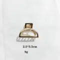 Gold metal hair claw clip minimalist geometric design small hair accessory for women styling - Semicircle / 3.50cm / Gold