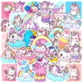 50 pcs mignons autocollants graffiti licorne étanches en vinyle pour ordinateur portable gourde - C50-400