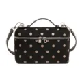 Retro schattige polstertas met stippen voor dames, casual schouder- en crossbodytas. - Zonder hanger / Zwart