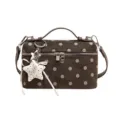 Retro sweet polka dot top handle shoulder bag, stylish casual crossbody bag for women. - With Pendant / Green
