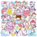 Lot de 50 autocollants licorne mignons imperméables dessin animé pour ordinateur tasse vélo - C50-401
