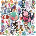 50pcs mignons autocollants sirène étanches vinyle autocollant pour ordinateur portable - Lot de 50 pièces