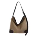 Dames suede schoudertas casual slouchy hobo tas grote capaciteit herfst oksel tas - Zonder hanger / Khaki