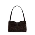 Borsa a Spalla Leopardata in camoscio sintetico Elegante Borsa con Fiocco da Donna Chic - senza ciondolo / Stampa leopardata