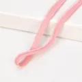 Pink fringed ribbon detail, 1cm width, lamb cashmere style piping trim accessory. - 1 Piece/Pack / Pink