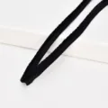 Close-up of black fuzzy plush binding tape trim, soft fabric accessory for DIY crafts. - 1 Piece/Pack / Black