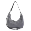Grijs Hobo Schoudertas Dames Zacht PU Lederen Crossbody Tas Casual Dagelijks Gebruik - Grijs Zonder Hanger