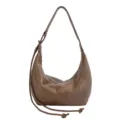 Bruine retro dames schoudertas casual veelzijdige hobo tas stijlvolle handtas voor dagelijks - Khaki Zonder Hanger
