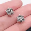 Silver Alloy DIY Charm Bead Bracelet Accessory Vintage Spacer Bead for Jewelry Making Pack - Antique Silver Ship Helm Large Hole Bead (8818)