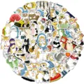 50 pz simpatici adesivi per gatti pacco impermeabile vinile cartone animato per laptop valigia - Predefinito