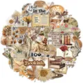 Vintage reading book stickers aesthetic retro scrapbooking stationery decorative pack - 50 Pieces/Pack