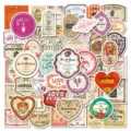 50pz adesivi vintage pozione d'amore impermeabili adesivi decorativi estetici per borraccia laptop - 50 Pezzi/Confezione