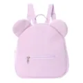 Lindo bolso de mochila de felpa con orejas de oso para mujeres y niñas, mini mochila de pana. - Púrpura + Pana