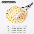 Chapeau bob pour animal de compagnie avec imprimé canard jaune, cordon réglable, protection solaire. - S / Canard jaune