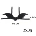 Haustier Fledermausflügel Kostüm für Halloween, schwarze Flügel für Katzen und kleine Hunde. - Flügel L / 47.5*14.5cm