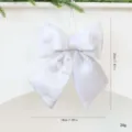 Nœud en velours blanc ornement sapin de noël 20x18cm décoration suspendue article variante - S / Blanc